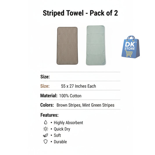 Coral Fleece Bath Towel 55x27in - Super Soft Quick Dry ( Brown, Light Green Color)