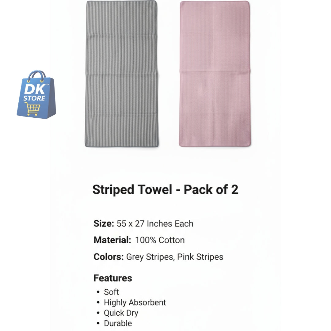 Coral Fleece Bath Towel 55x27in - Super Soft Quick Dry ( Grey,Pink Color)