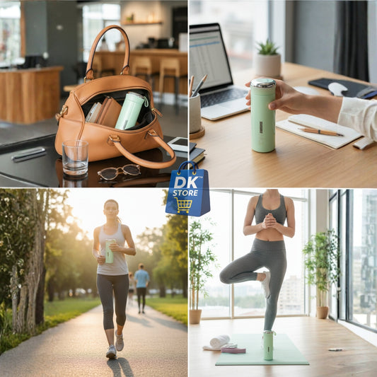 400ml Plastic Water Bottle - Compact Mint Green Bottle with Mirror Top & Strap | BPA Free Leak-Proof Portable