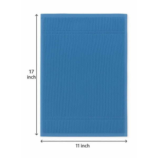 Blue Cotton Hand Towel 11×17 inch – Super Soft & Quick Dry (Pack of 6) Multi Colour - DK Store