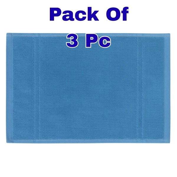 Blue Cotton Hand Towel 11×17 inch – Super Soft & Quick Dry (Pack of 3) Multi Colour - DK Store