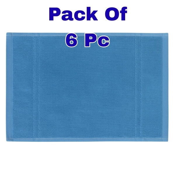 Blue Cotton Hand Towel 11×17 inch – Super Soft & Quick Dry (Pack of 6) Multi Colour - DK Store