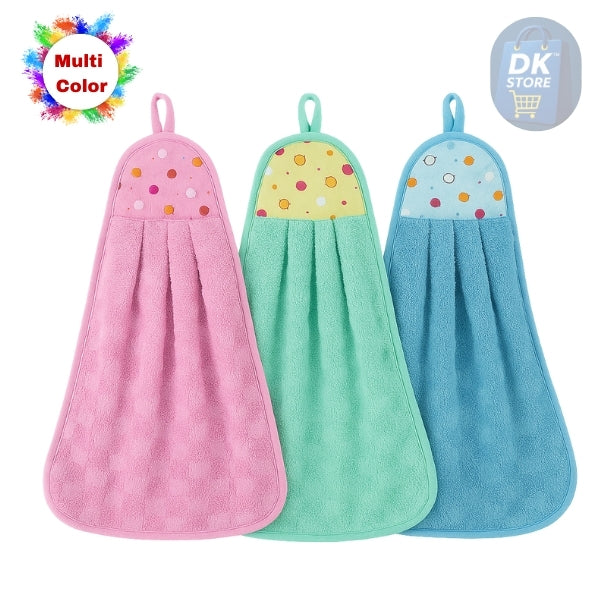 Microfiber Hanging Kitchen Towel with Loop – 38×28 cm (Multi-Color) - DK Store