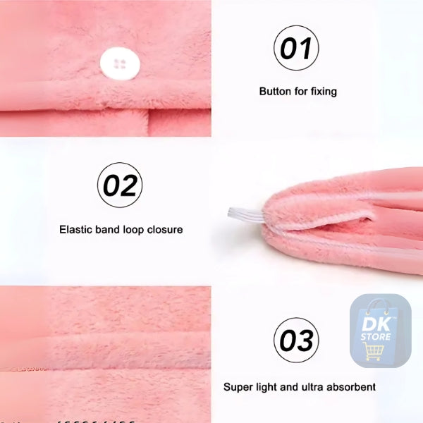 Midastra Microfiber Hair Towel Wrap – Quick Dry & Anti-Frizz Turban (65×25 cm, Multi-Color) (Pack of 2) (Pack of 6) - DK Store