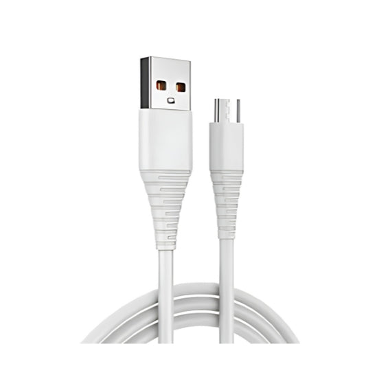 25W Fast Charging USB V8 Cable - 3.6A Data Transfer 1M White
