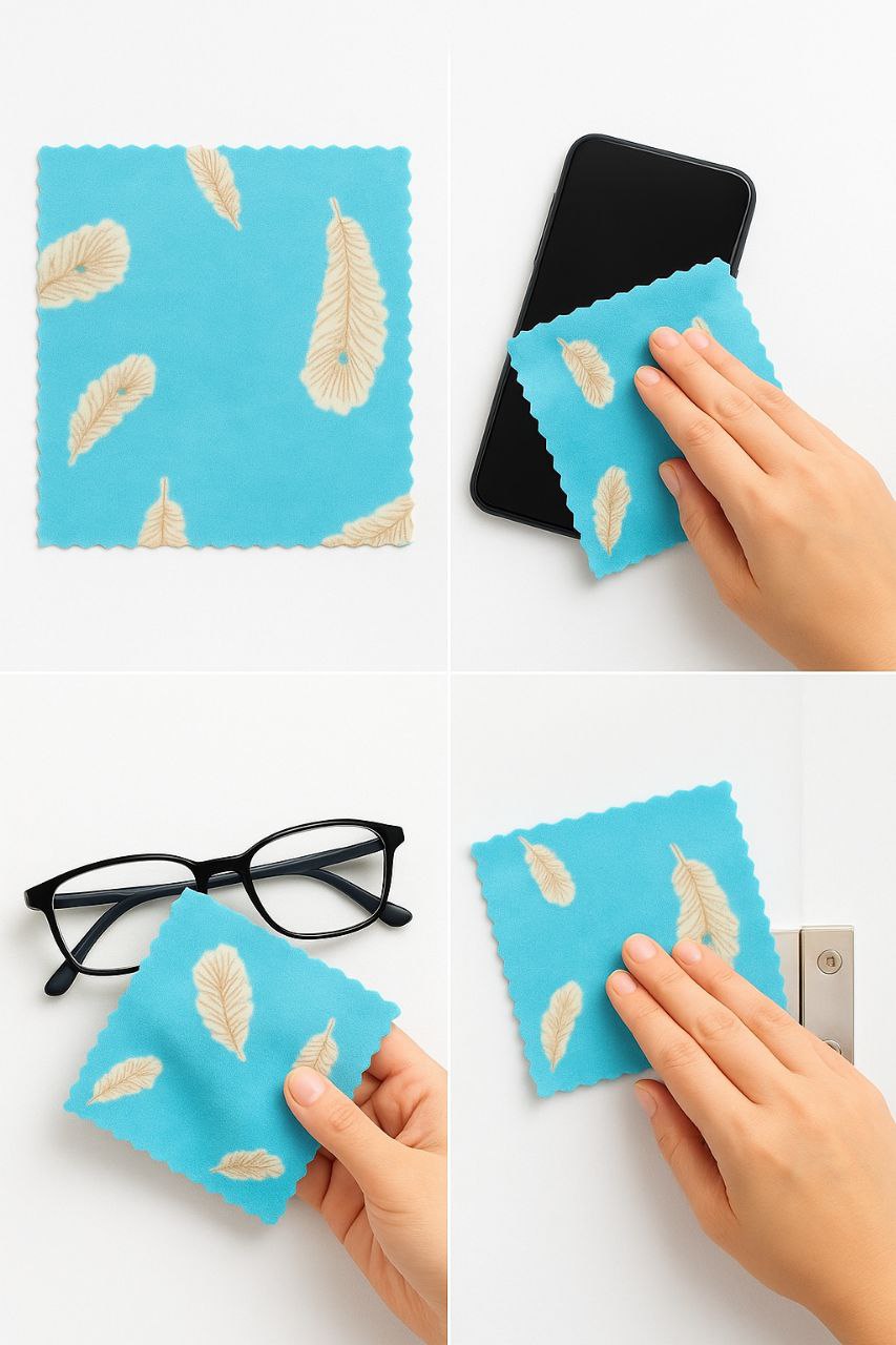 Multicolor Floral Handkerchief for Women & Kids β Microfiber Face Towel / Cleaning Cloth (24Γ24 cm in & 9.5Γ9.5 in) Multi Colour (Pack of 6) - DK Store