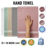 Premium Hand Towel 21x14 Inch - Soft Absorbent Cotton Towel Multi-Color Pack of 5 | Bathroom Kitchen Gym Towel