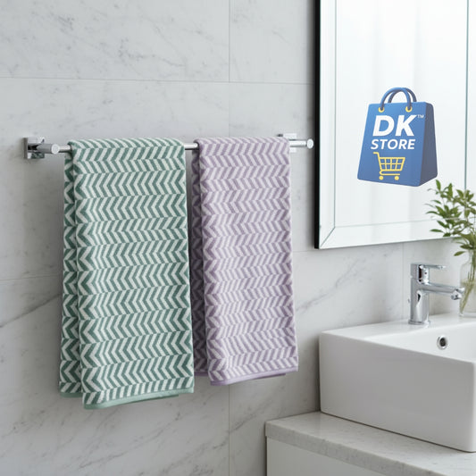 Coral Fleece Bath Towel 55x27in - Super Soft Quick Dry ( Purple, Green Color)