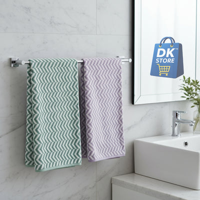 Coral Fleece Bath Towel 55x27in - Super Soft Quick Dry ( Purple, Green Color)