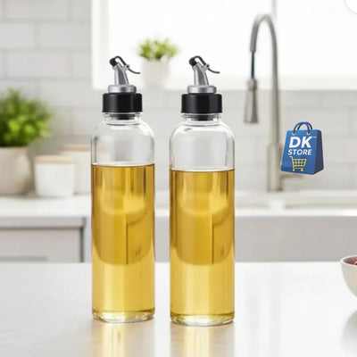 1000ml Glass Oil Dispenser Bottle - Leak Proof Cooking Oil Container with Pourer for Kitchen | Olive Oil Vinegar Dispenser