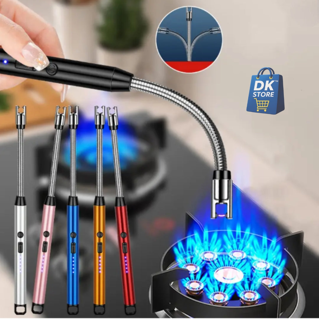 USB Rechargeable Electric Lighter 360° Flexible Neck - Kitchen Gas Stove BBQ Candle Lighter Windproof Flameless Arc Lighter