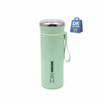 400ml Plastic Water Bottle - Compact Mint Green Bottle with Mirror Top & Strap | BPA Free Leak-Proof Portable