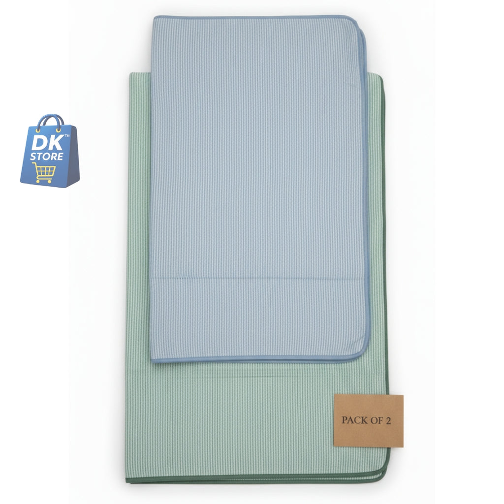 Coral Fleece Bath Towel 55x27in - Super Soft Quick Dry ( Teal Green Light Blue Color)