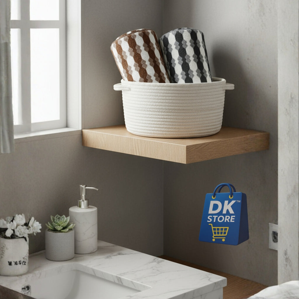 Coral Fleece Bath Towel 55x27in - Super Soft Quick Dry ( Brown, Black Color)