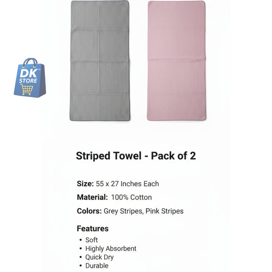 Coral Fleece Bath Towel 55x27in - Super Soft Quick Dry ( Grey,Pink Color)