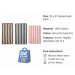 Coral Fleece Bath Towel 55x27in - Super Soft Quick Dry ( Brown, Black, Pink Color)