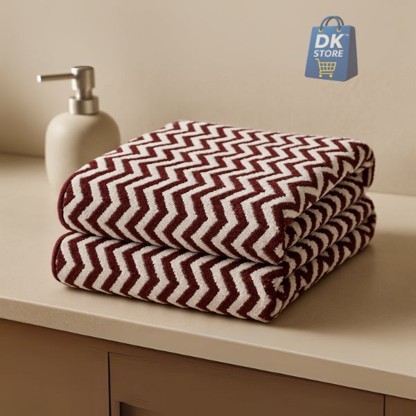 Coral Fleece Bath Towel 55x27in - Super Soft Quick Dry (Maron Color)