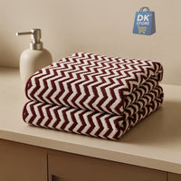 Coral Fleece Bath Towel 55x27in - Super Soft Quick Dry (Maron Color)