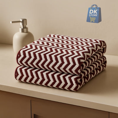 Coral Fleece Bath Towel 55x27in - Super Soft Quick Dry (Maron Color)