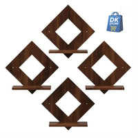 Wooden Wall Shelf Floating - Handcrafted Wall Mounted Display Rack for Home Decor | Rustic Wood Storage Organizer