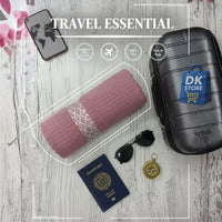 Premium Hand Towel 21x14 Inch - Soft Absorbent Textured Cotton Towel Dusty Rose Pink | Bathroom Kitchen Gym