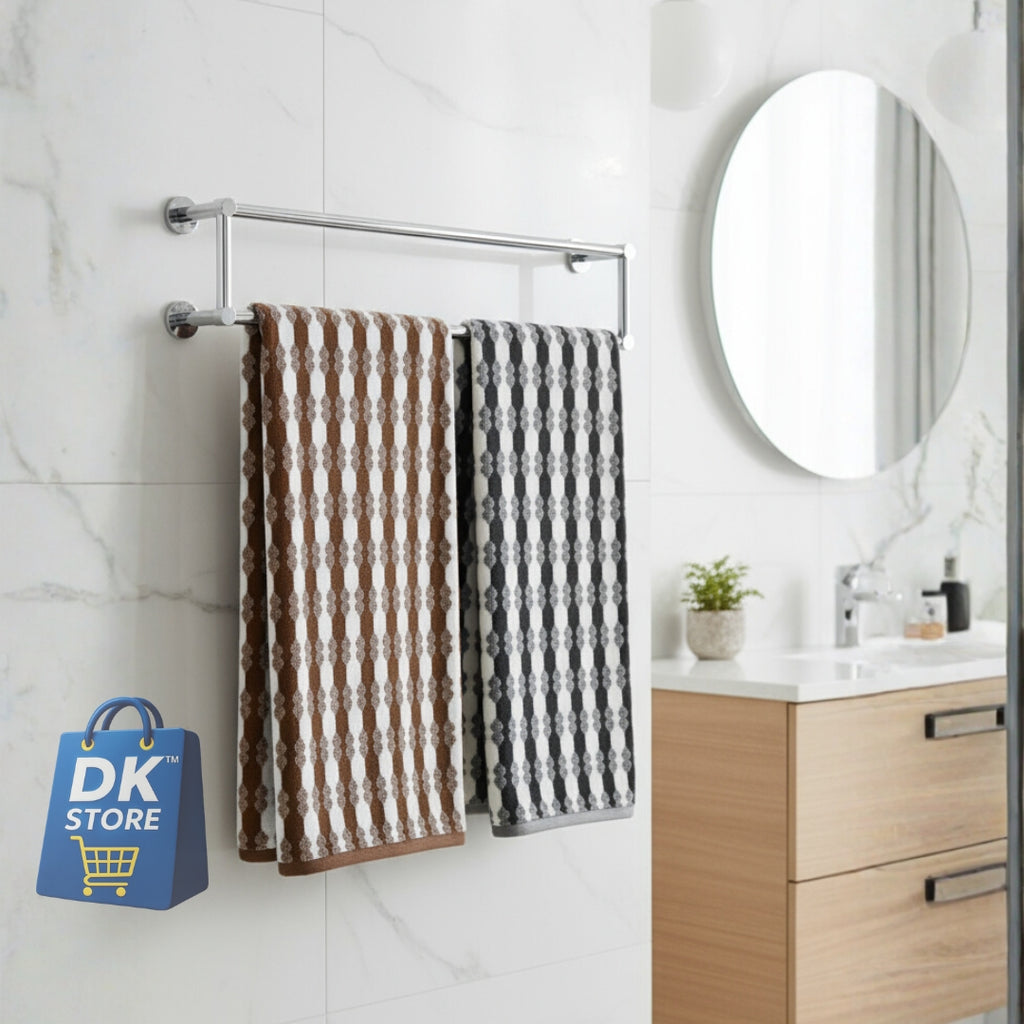 Coral Fleece Bath Towel 55x27in - Super Soft Quick Dry ( Brown, Black Color)