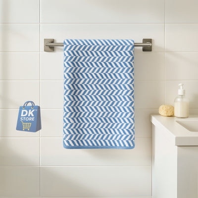 Coral Fleece Bath Towel 55x27in - Super Soft Quick Dry (Blue Color)