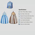 Microfiber Kitchen Towel with Loop - 38x28cm Quick Dry - Blue, Brown ( Pack of 2)