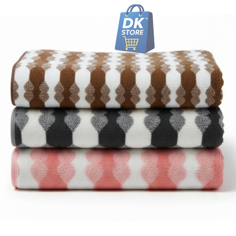 Coral Fleece Bath Towel 55x27in - Super Soft Quick Dry ( Brown, Black, Pink Color)