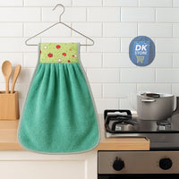 Microfiber Kitchen Towel with Loop - 38x28cm Quick Dry Brown,Light Green (Pack of 2)