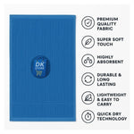 Cotton Hand Towel 11x17 inch - Super Soft Quick Dry ( Blue, Brown) (Pack 2)