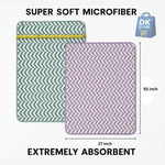 Coral Fleece Bath Towel 55x27in - Super Soft Quick Dry ( Purple, Green Color)