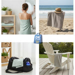 Coral Fleece Bath Towel 55x27in - Super Soft Quick Dry ( Brown, Light Green Color)