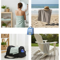 Coral Fleece Bath Towel 55x27in - Super Soft Quick Dry ( Brown, Light Green Color)