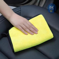 Microfiber Cleaning Cloth 30x40cm - Dual-Sided 600 GSM - Green,Yellow, Navy (Pack of 3)