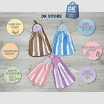 Microfiber Kitchen Towel with Loop - 38x28cm Quick Dry - Blue, Brown, Pink, Purple ( Pack of 4)