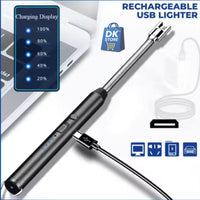 USB Rechargeable Electric Lighter 360° Flexible Neck - Kitchen Gas Stove BBQ Candle Lighter Windproof Flameless Arc Lighter