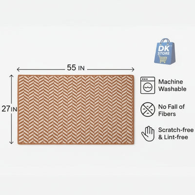 Coral Fleece Bath Towel 55x27in - Super Soft Quick Dry ( Black, Orange Color)