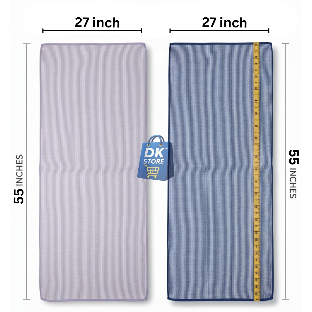 Coral Fleece Bath Towel 55x27in - Super Soft Quick Dry ( Light Purple, Navy Blue Color)