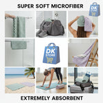 Coral Fleece Bath Towel 55x27in - Super Soft Quick Dry ( Purple, Green Color)