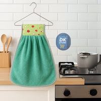 Microfiber Kitchen Towel with Loop - 38x28cm Quick Dry Pink,Green, Yellow, Purpule (Pack of 4)