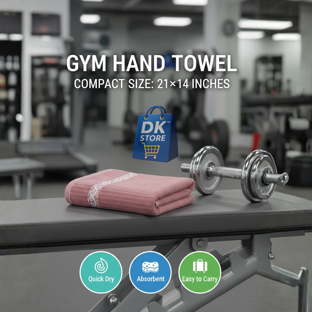 Premium Hand Towel 21x14 Inch - Soft Absorbent Textured Cotton Towel Dusty Rose Pink | Bathroom Kitchen Gym