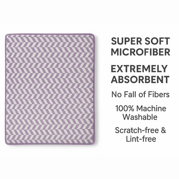 Coral Fleece Bath Towel 55x27in - Super Soft Quick Dry (Purple Color)