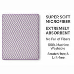Coral Fleece Bath Towel 55x27in - Super Soft Quick Dry (Purple Color)