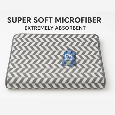 Coral Fleece Bath Towel 55x27in - Super Soft Quick Dry ( Black Color)