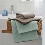 Coral Fleece Bath Towel 55x27in - Super Soft Quick Dry ( Brown, Light Green Color)