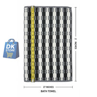 Coral Fleece Bath Towel 55x27in - Super Soft Quick Dry ( Black Color)