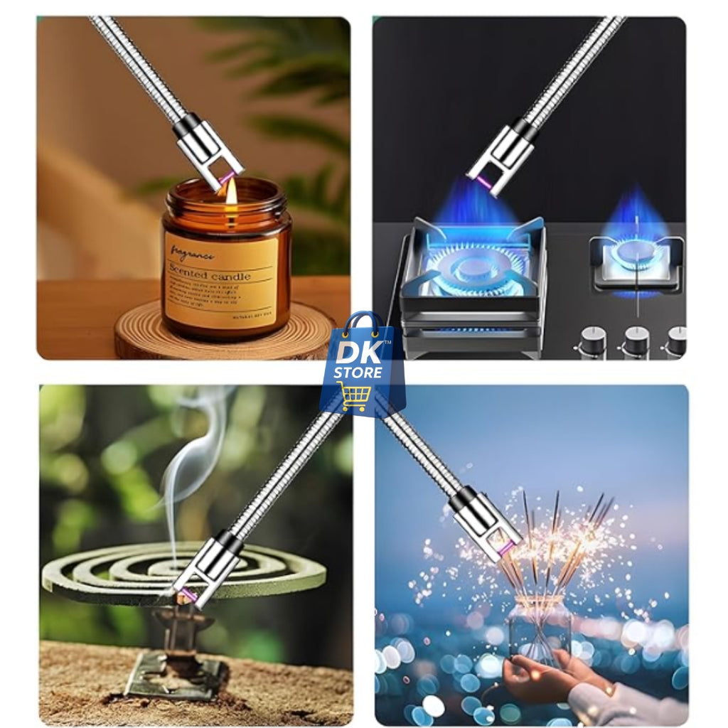 USB Rechargeable Electric Lighter 360° Flexible Neck - Kitchen Gas Stove BBQ Candle Lighter Windproof Flameless Arc Lighter
