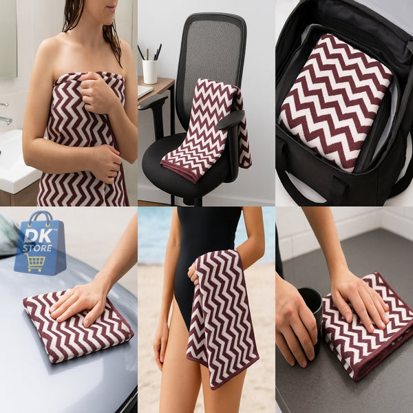 Coral Fleece Bath Towel 55x27in - Super Soft Quick Dry (Maron Color)