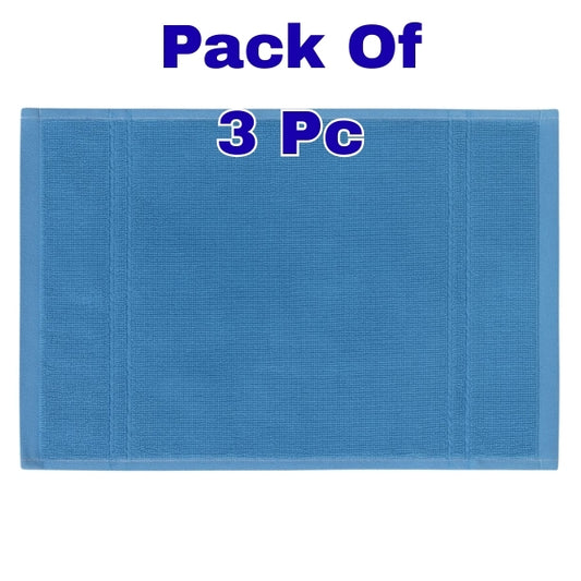 Blue Cotton Hand Towel 11×17 inch – Super Soft & Quick Dry (Pack of 3) Multi Colour - DK Store